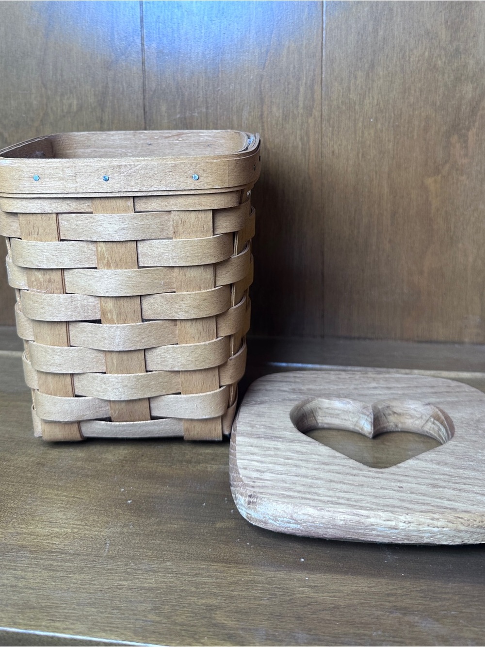 Longaberger Natural Brown Woven Square Basket